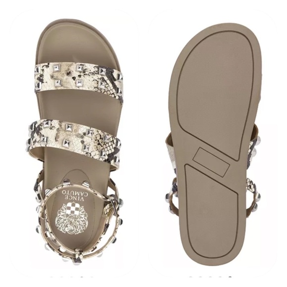 Vince Camuto Pealan Leather Studded Sandals - Picture 2 of 5